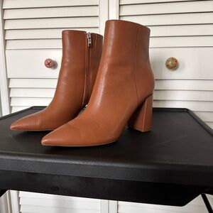 Brown Leather Ankle Boots